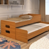 Bicama Solteiro com 2 Colchões D33, Design Moderno, Cama Auxiliar Retrátil - imagem 5