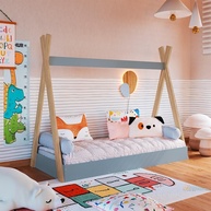 Cama Montessoriana Cabana Azul: Sonhos e Autonomia! - imagem 1