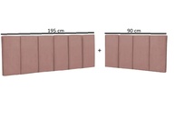 Cabeceira em L para Cama Solteiro com Proteção Lateral Estofada em Suede Premium - imagem 2