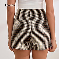 Lovito Curto Xadrez Assimétrico: Elegância em Dupla Camada - imagem 2