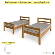 Beliche Solteiro Barreto Lonçarcci – Vira 2 Camas, Estrado 100% Madeira, Super Resistente - imagem 5