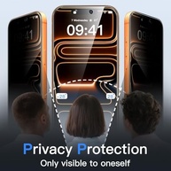 JETech Película Privacidade iPhone 17 Pro Max 6.9" + Protetor Câmera - Anti-Espião - imagem 4