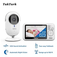 Monitor de Bebê TakTark com Câmera HD 4.3", Áudio Bidirecional, Visão Noturna e Segurança Total sem Wi-Fi - imagem 4