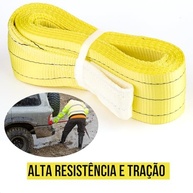 Cinta de Reboque 10 Toneladas - Resgate Veicular Seguro para Carros, 4x4, Caminhões e Mais (6m) - imagem 5