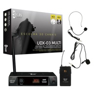 Sistema Microfone Sem Fio UHF 30 Canais Dylan UDX-03: Liberdade e Clareza para seu Palco! - imagem 1