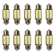 Kit 10 Lâmpadas Torpedo 16 LEDs C5W 31mm Branco 12V com Cancelador Cambus - imagem 2