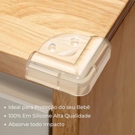 Protetor de Quina Infantil - 8 Unidades Silicone Transparente para Segurança em Cantos de Móveis - imagem 4