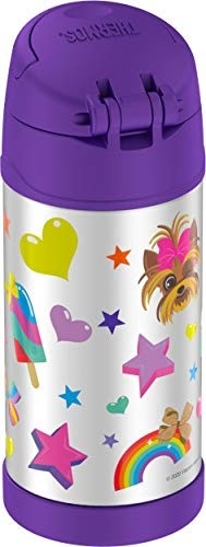 THERMOS FUNTAINER Garrafa Infantil JoJo Siwa 350ml - Aço Inoxidável com Canudo Pop-up - imagem 3