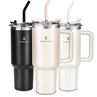 Romantic Crown Copo Térmico 1,18L com Canudo e Alça - Aço Inox 304, Isolamento Duplo, Ideal para Viagens e Fitness (Rosa Claro) - imagem 1