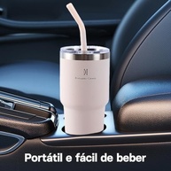 Copo Térmico de Aço Inoxidável 591ml com Canudo - Isolamento a Vácuo Duplo, Prova de Vazamento, Ideal para Viagem e Dia a Dia - imagem 5