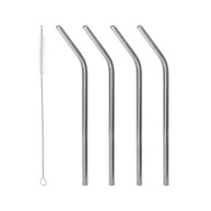 LYOR - Conjunto 4 Canudos de Aço Inox Reutilizáveis com Escova para Limpeza 21,5cm - Sustentável e Elegante - imagem 2