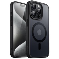 JETech Capa Magnética para iPhone 15 Pro Max (6.7") - MagSafe, Fosca Translúcida e Proteção Anti-Choque (Preta) - imagem 1