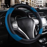 Capa de Volante de Couro Azul Premium: Antiderrapante, Respirável e Ajuste Universal - imagem 2