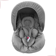Kit 5 Peças Bebê Conforto: Capa, Protetor Cinto, Capota e Redutor (0-13kg) - Cinza Chumbo - imagem 1
