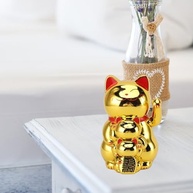 Braço de Gato da Sorte Solar: Decoração ABS com Capa Protetora e Movimento Contínuo - imagem 3