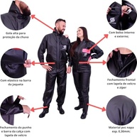 Capa De Chuva Motoqueiro Star Capas Impermeável Conjunto Jaqueta e Calça Motoqueiro Motociclista Motoboy Motogirl Impermeável Masculino e Feminino - imagem 4