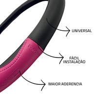 Capa de Volante Universal Lisa Rosa: Firmeza, Conforto e Estilo para Seu Carro - imagem 2