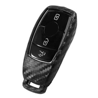 Capa de Chave Silicone Fibra de Carbono 2 Peças p/ Mercedes Benz (Classe A, C, E, S, CLA, etc.) - imagem 4