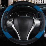 Capa de Volante de Couro Azul Premium: Antiderrapante, Respirável e Ajuste Universal - imagem 5