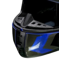 Capacete Fechado Icon Fast Azul Metálico e Branco - Segurança e Estilo para sua Moto - imagem 5