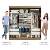 Guarda-Roupa Casal Madesa Reno 3P com Espelho Rustic - Design Moderno e Ampla Capacidade - imagem 5