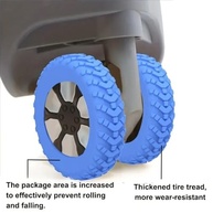 Conjunto Universal de Proteção para Rodas de Mala: 8 Capas de Silicone Antirruído e Absorção de Choque (Cinza) - imagem 5