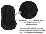 Kit 2 Capas Protetoras para Cadeirinha de Bebê e Criança em Algodão Macio - Preto - imagem 4