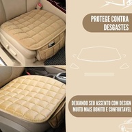 Kit 2 Capas de Banco Automotivo Acolchoado Suede Bege com Porta Objetos - Conforto e Proteção - imagem 5