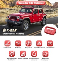 Upgrade Interior Jeep Wrangler JL/Gladiator JT: Capas Botão Vidro Vermelho Fosco (4 Peças) - imagem 5