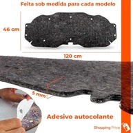 Manta Acústica Antichamas Premium para Capô Celta e Prisma (2007-2016) - Redução de Ruído e Calor - imagem 3