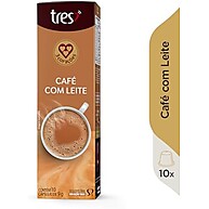 Café com Leite TRES 3 Corações: 10 Cápsulas Cremosas - imagem 4