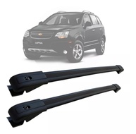 Rack Teto Travessa Slim Alumínio Preto para Captiva - Bagageiro GM - imagem 1