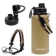 Garrafa Térmica 1000ml Aço Inox - Isolamento Quente e Frio com Alça (Caqui) - imagem 1