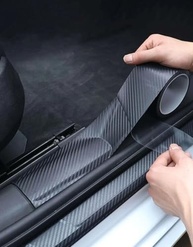 Adesivo Fibra de Carbono 4D Black 1m x 9cm: Envelopamento Premium para Carro e Moto - Impermeável e Lavável - imagem 3