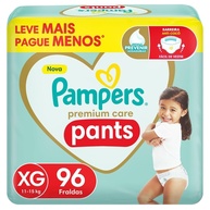 Fralda Pampers Premium Care Pants Tamanho XG - Conforto Total para Bebês Ativos - imagem 1