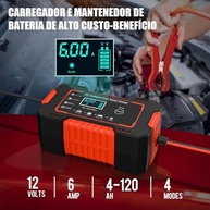 Carregador de Bateria 12V 6A Inteligente: Reparo, Carga Lenta e Proteção Total - imagem 3