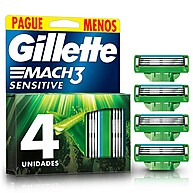 Carga Gillette Mach3 Aloe & Vitamina – 4 Unidades - imagem 1