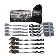 Kit 4 Correias Catraca Tie Down 2,5cm x 4,5m - 997kg Carga Segura - imagem 1