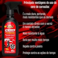 KIT 2 Ceras Cristalizadoras Líquidas Pro Auto com Carnaúba: Brilho Espelhado e Proteção UV - imagem 4