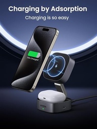 UGREEN Carregador Magnético Dobrável 2 em 1: iPhone & AirPods Sempre Carregados! - imagem 4