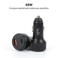 Carregador Veicular USB-C e USB-A WB 48W: Carga Rápida e Inteligente - imagem 4