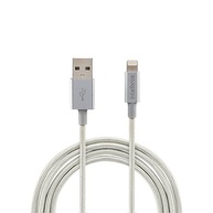 Cabo Lightning Intelbras EUAL 15NB Nylon 1.5m Branco: Carregamento Rápido e Durabilidade para seu iPhone/iPad - imagem 1