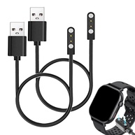 Kit 2 Cabos Carregadores Magnéticos p/ Smartwatch Jugeman P131 (5.2cm) - Carregamento Seguro e Prático - imagem 1