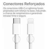 Cabo USB-C para Lightning 2m Reforçado: Carregamento Turbo Rápido para iPhone e iPad - imagem 4