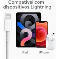 Cabo USB-C para Lightning 2m Reforçado: Carregamento Turbo Rápido para iPhone e iPad - imagem 3