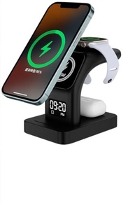 Base Carregadora Mag-Safe 5 em 1: Carregue iPhone, Apple Watch e AirPods com Estilo e Praticidade! - imagem 3