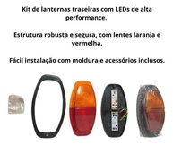 Kit Completo Elétrico para Carretinha: Munheca 2.500kg, Lanternas LED Canoínha, Faixas Refletivas e Fiação - imagem 3