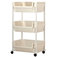 Carrinho Organizador Multiuso 3 Prateleiras com Rodinhas - Branco | Solução Inteligente para Cozinha, Banheiro e Salão - imagem 1