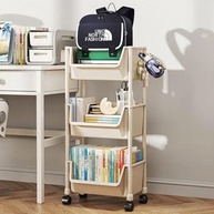 Carrinho Organizador Multiuso 3 Prateleiras com Rodinhas - Branco | Solução Inteligente para Cozinha, Banheiro e Salão - imagem 3