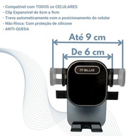 Suporte Celular Carro 360° Premium: Antivibração, Antiqueda e Fixação Firme no Vidro/Painel - imagem 5